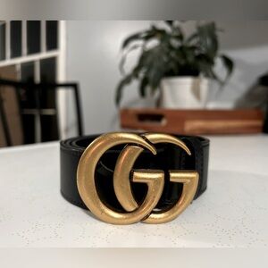 GUCCI GG Gold Marmont Belt